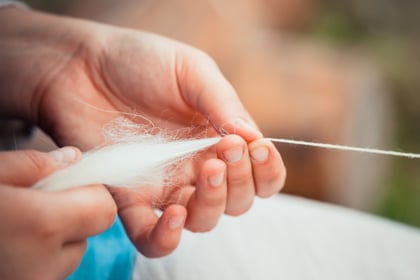 Spun Yarn in Hand